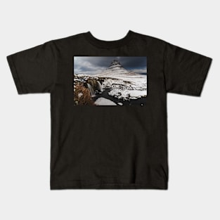 Kirkjufell Famous Travel Destination Fist of the First Men in Iceland Kids T-Shirt